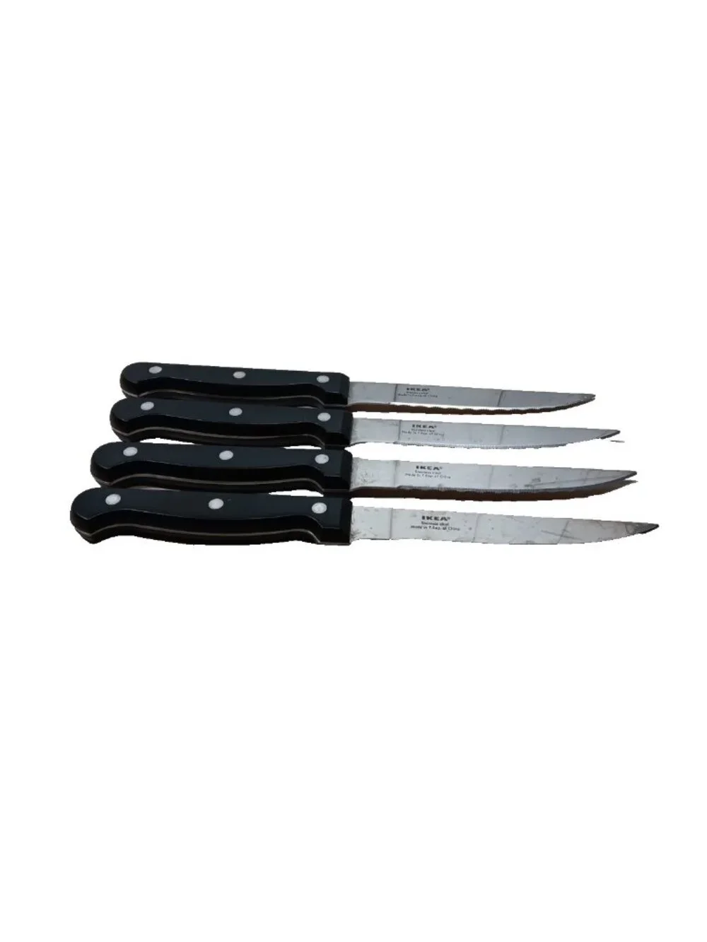 4 Ikea Steak Knives Serrated Stainless 4.5